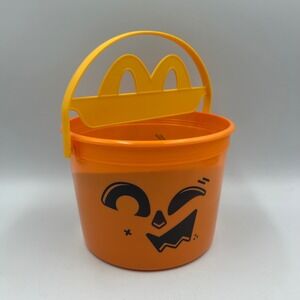 NEW! 2025‎ McDonald's Happy Meal BOO Bucket Orange Halloween Pail with Stickers